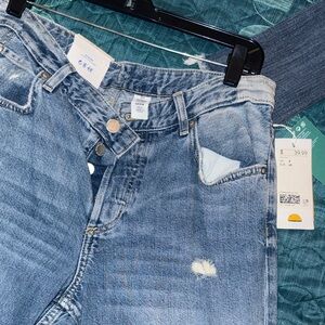 H&M Distressed Blue Boyfriend Jeans